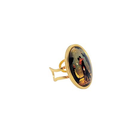 Ring steel gold dance in the rain1